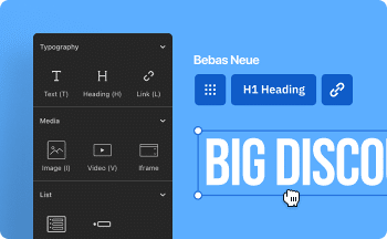 drag and drop visual editor